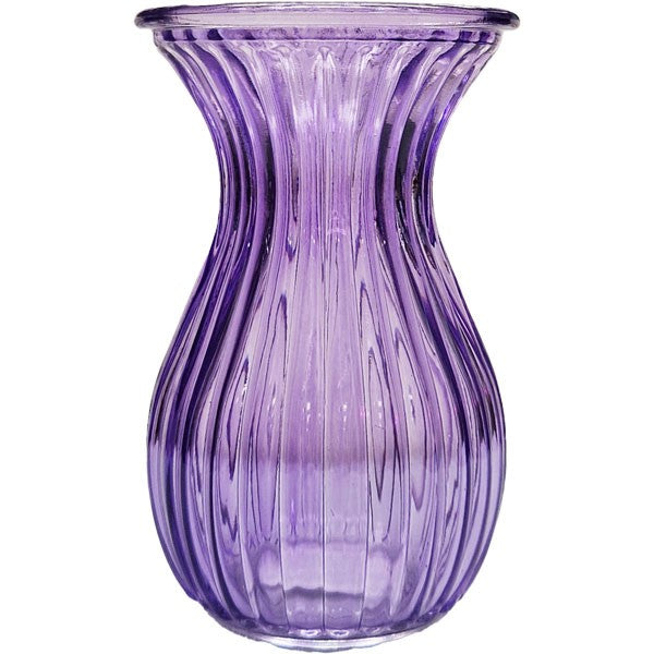 Lilac Harper Fluted & Flared Glass Vase (14cm)