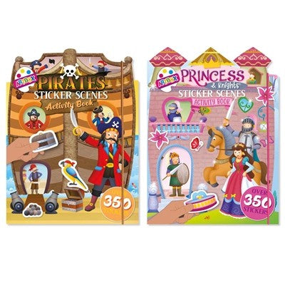 Assorted Pirates / Princess Colouring Sticker book