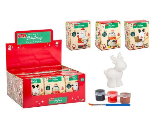 Colourful Christmas Figures with Paint