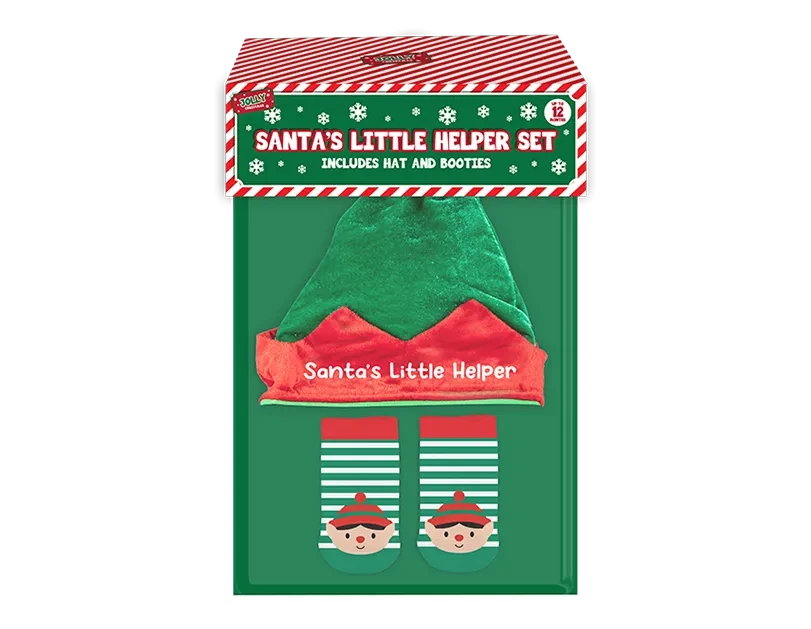 Santas Little Helper Hat & Sock Set