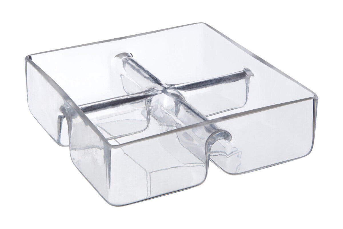 4 Section Glass Serving Dish