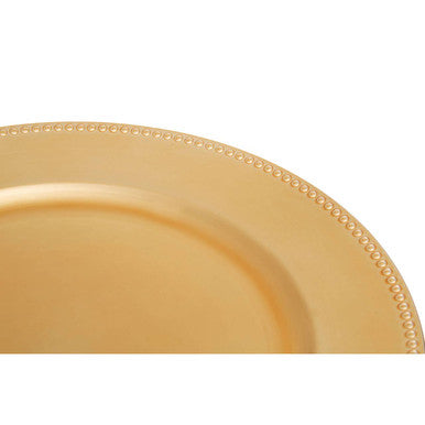 Dia Gold Charger Plate With Dotted Rim