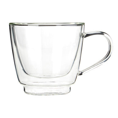 Amari Clear Borosilicate Glass 190ml Mug with Double Wall Design
