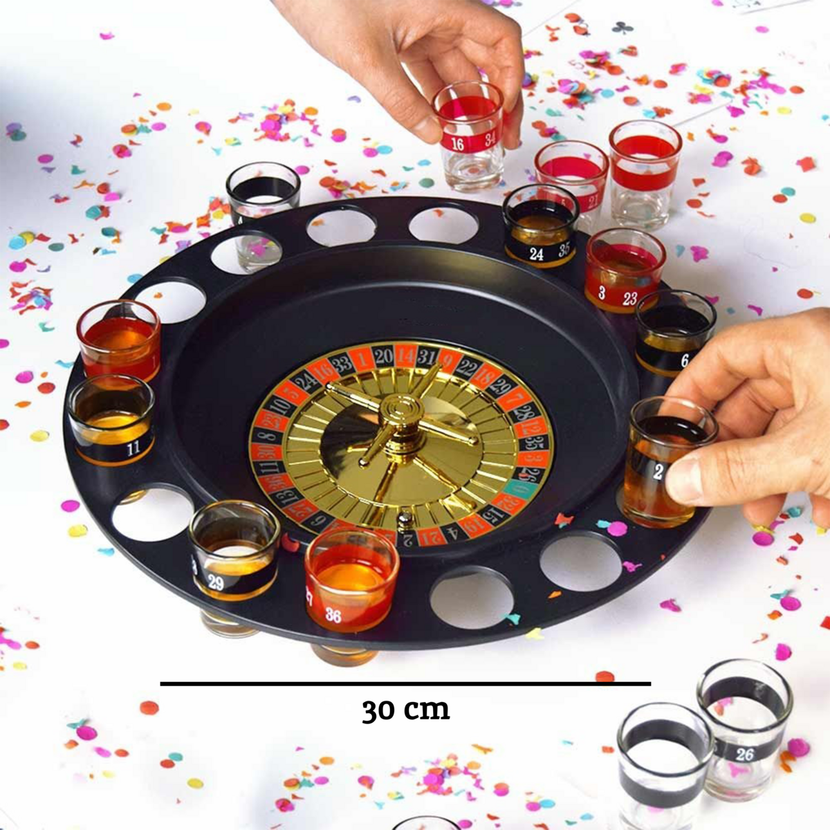 Roulette 16 Shot Glasses | Drinking Game