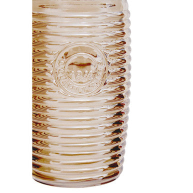 Set of Four Gold Ribbed Glass Tumblers | Dayla