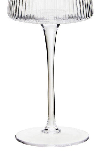 Set of Four Ribbed Wine Glasses MOB | Eldon