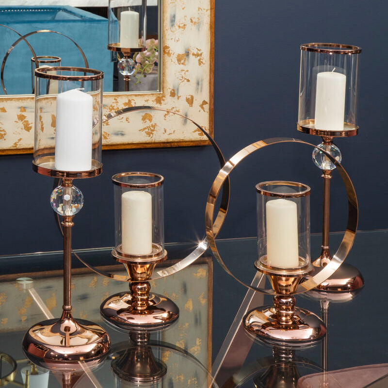 Kensington Townhouse Small Crystal Pillar Candle Holder
