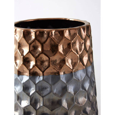 Galaxy Large Ceramic Vase with Metallic Finish