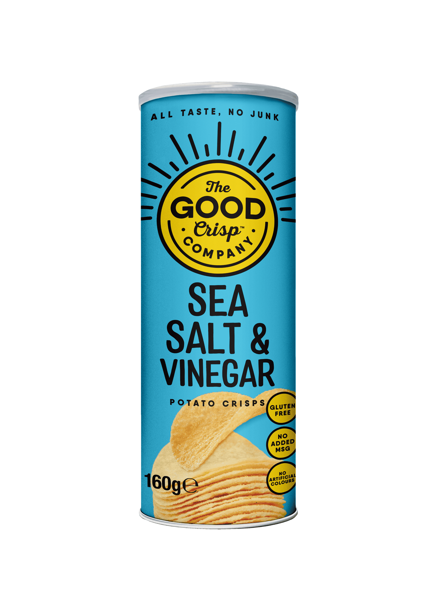 8 x The Good Crisp Company Sea Salt & Vinegar - 160g