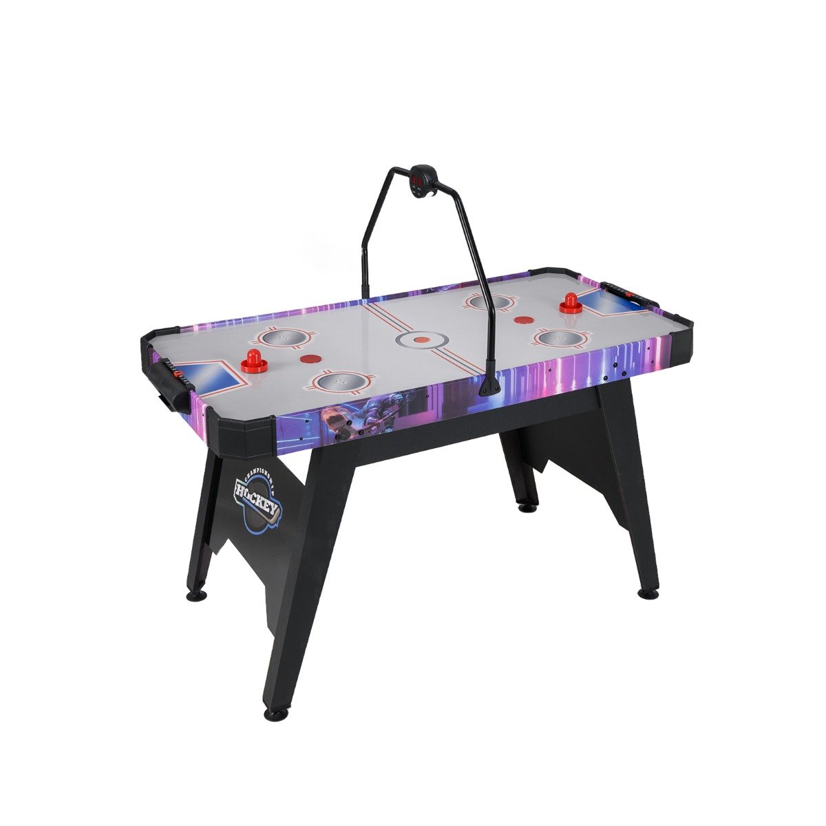 144 CM Air Hockey Table with 2 Pucks and 2 Pushers for Kids and Adults-White