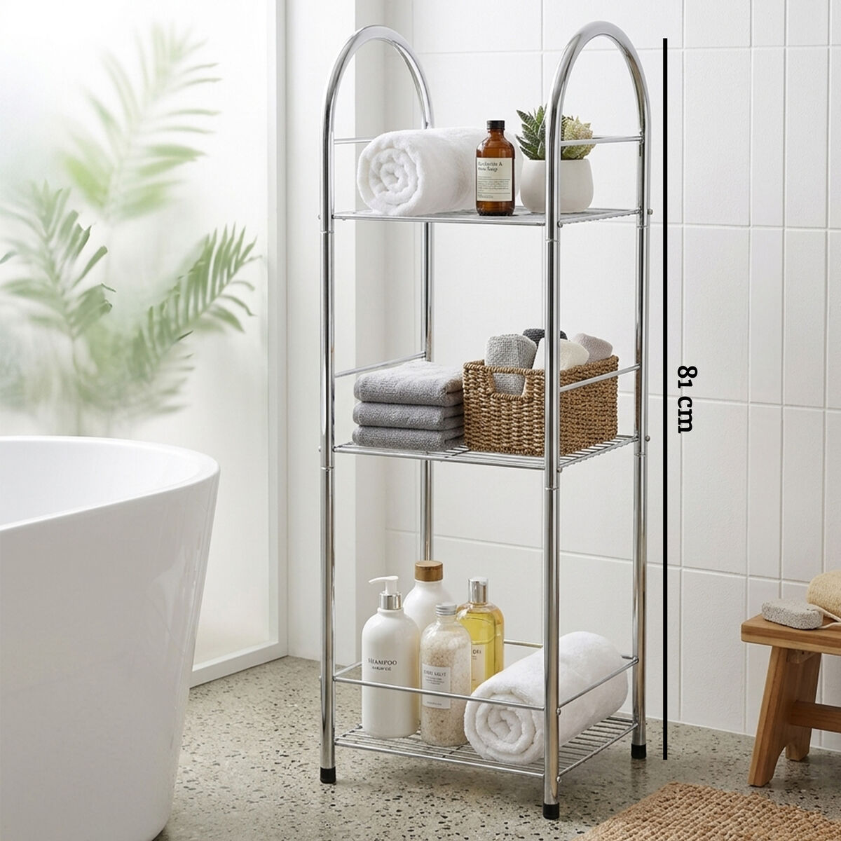3 Tier Chrome Storage Stand | Dara