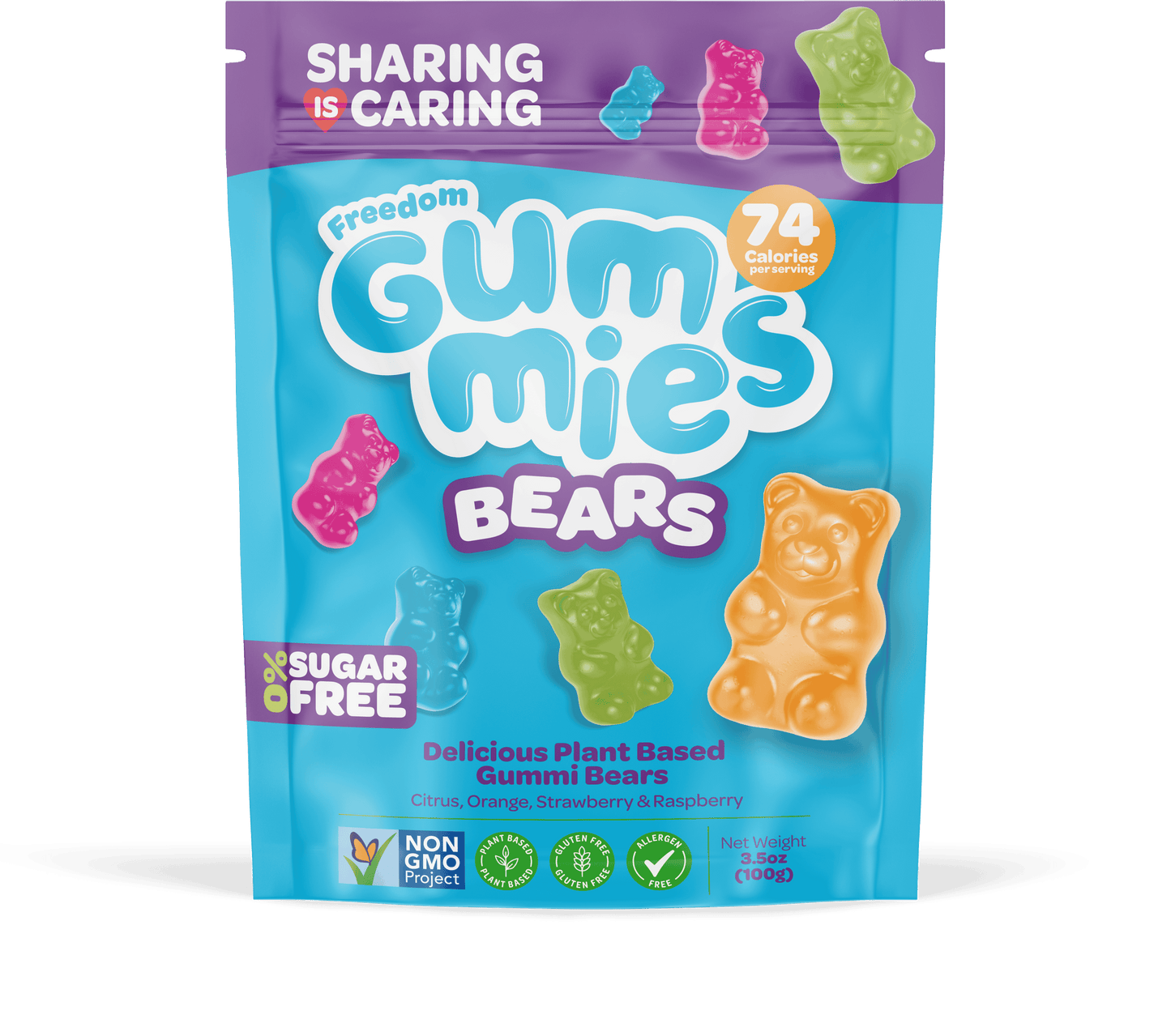 10 x Freedom Gummies Bears - 100g