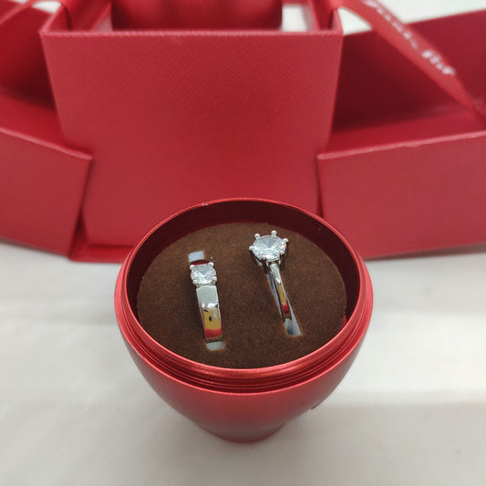 Metal Lifting Rose Jewelry Gift Box Valentine's Day Aluminum Alloy Ring Necklace Net Red Gift Jewelry Box