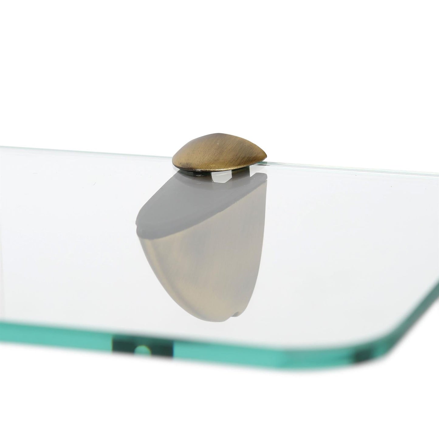 50cm Floating Glass Shelf with Gold Fixings