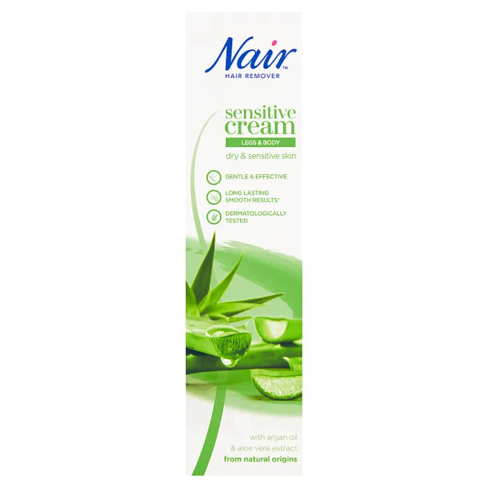 Nair Sensitive Hair Remover Cream for Delicate Skin & Silky Smoothness 100 ml/3.38 oz