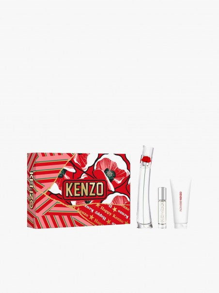 Kenzo Flower by Kenzo La Récolte Parisienne Gift Set 75ml EDP + 10ml EDP + 75ml Body Lotion Women's Fragrance
