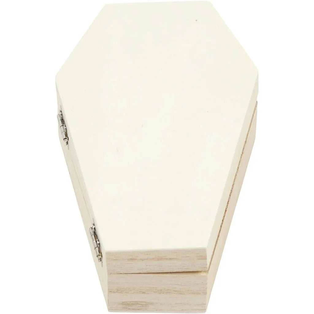 18cm Spooky Halloween Coffin with magnetic lock Decoration Crafts Plywood