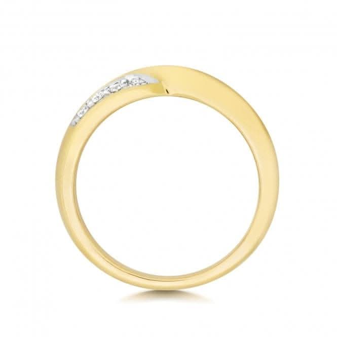 Wedding Band 18ct Gold Crossover Band Ring WQ242/I