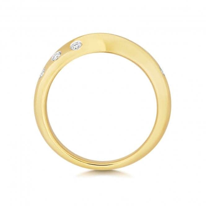 Wedding Band 18ct Gold Crossover Band Ring WQ244/I