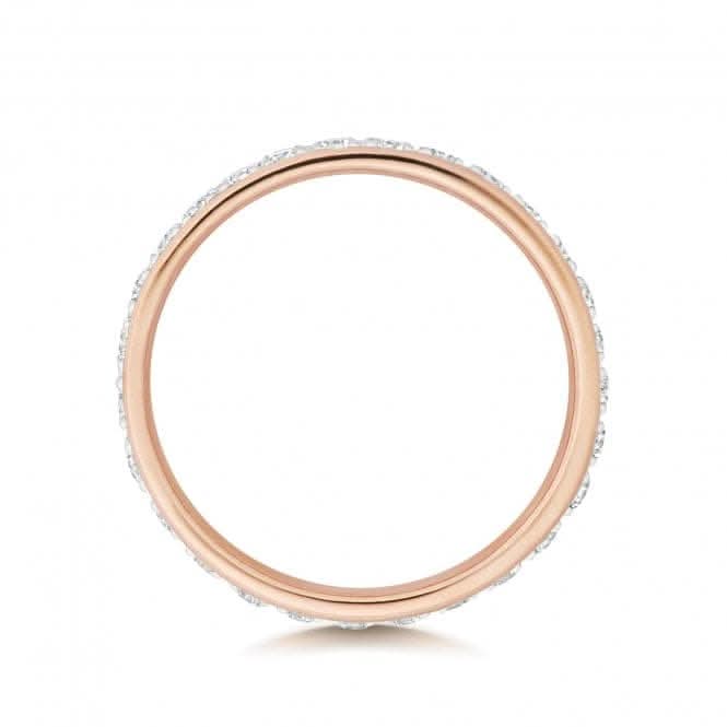 Wedding Band 18ct Rose Gold Diamond Eternity Ring WQ234R/I