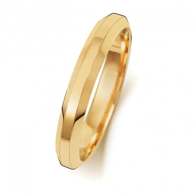 Wedding Band 18ct Wedding Bevelled Edge Ring WQ143H