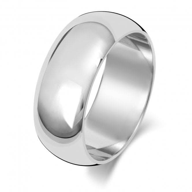 Wedding Band 18K D Shape 8mm-1.8 Wedding Ring WQ108WH