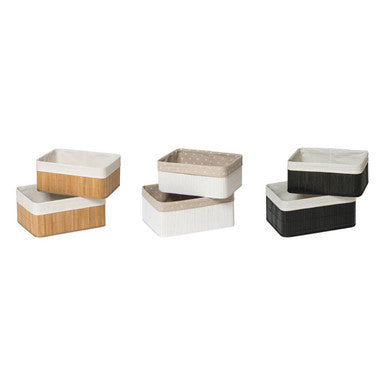 Set of Two Black Bamboo Storage Boxes | Kankyo