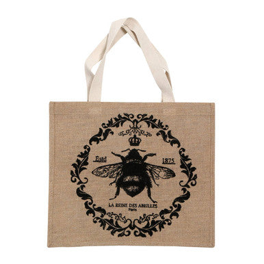 Queen Bee Jute Shopping Bag