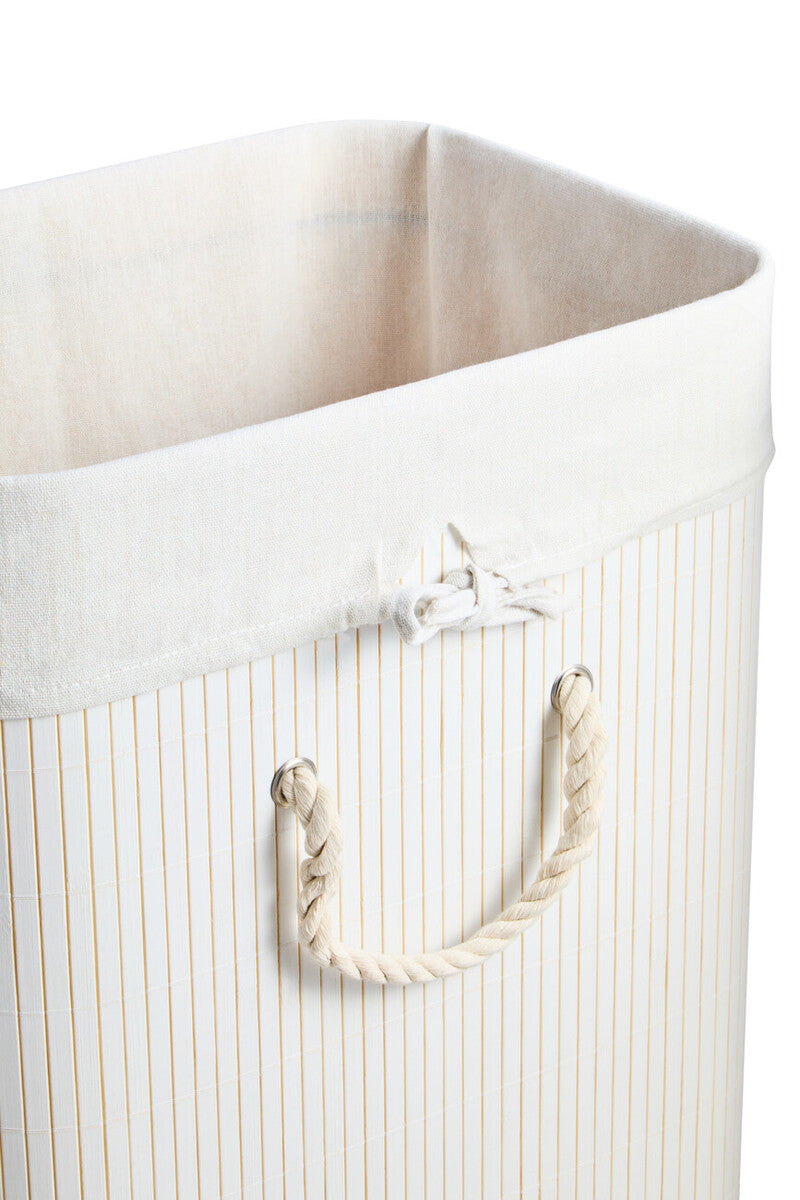 White Bamboo Laundry Hamper | Kankyo