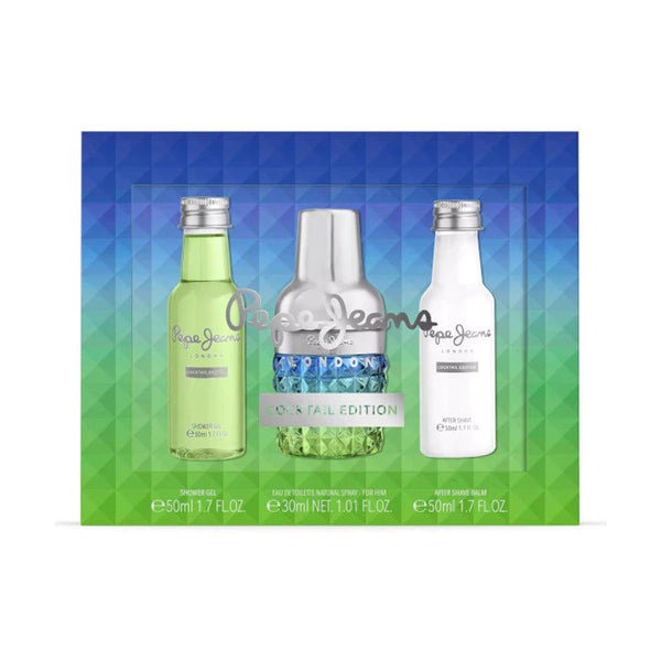 Pepe Jeans For Him Cocktail Gift Set 30ml EDT + 50ml Shower Gel + 50ml Aftershave Balm Men's Fragrance