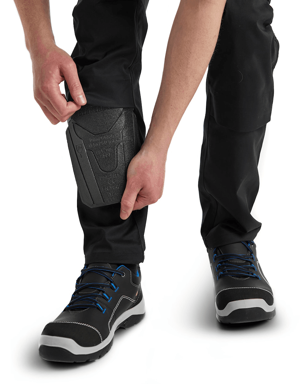 Blaklader 1448 Industry Stretch Kneepad Trousers Black/Red
