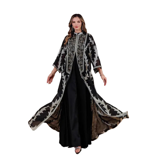 Women's Heavy Mesh Embroidered Robe