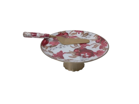 20CM CAKE STAND WITH KNIFE