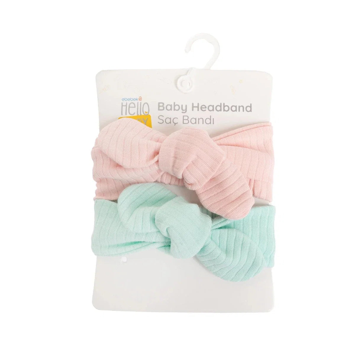HelloBaby Baby Girl 2 Pcs Hair Bands - Light Pink