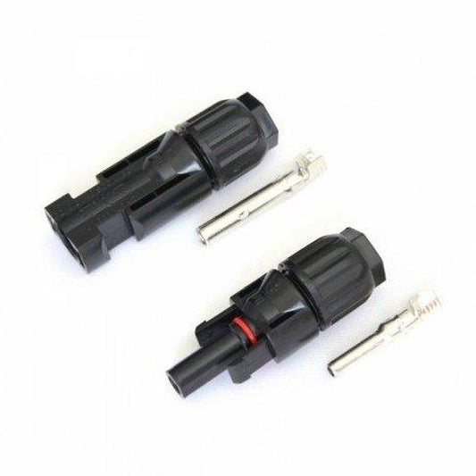 2 Pairs of MC4 compatible connectors for 10mm2 cable, suitable for solar panels, extension leads or photovoltaic systems