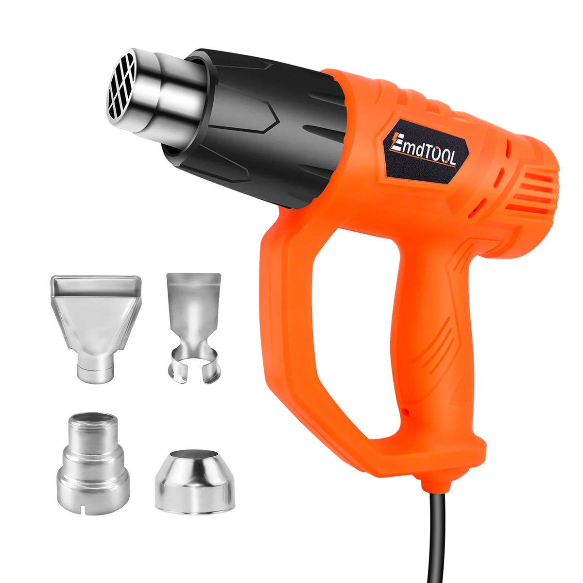 2000W Heavy Duty Heat Gun with Variable Temperature Control & 4 Nozzles DIY Hot