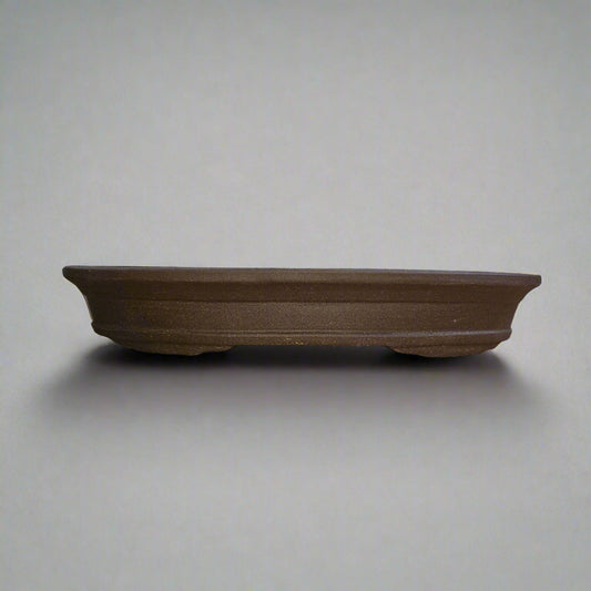 33cm Unglazed Bonsai Pot | Oval | 33cm x 23cm x 5cm | Brown