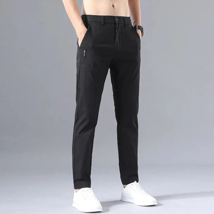 2025 Men's Slim Fit Stretch Classic Chino Pants - Perfect for Casual or Business Wear