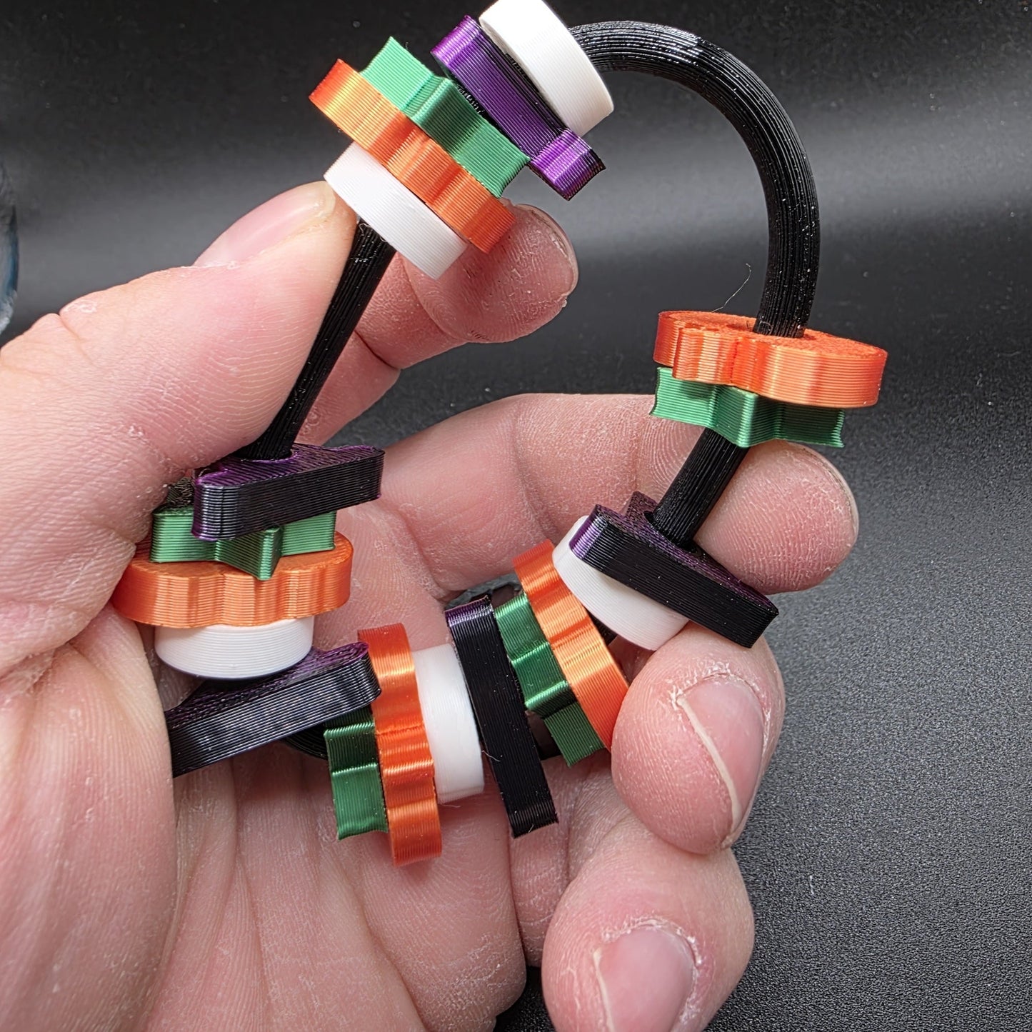 3dFidgets Halloween spooky themed fidget hand stimming bead roller