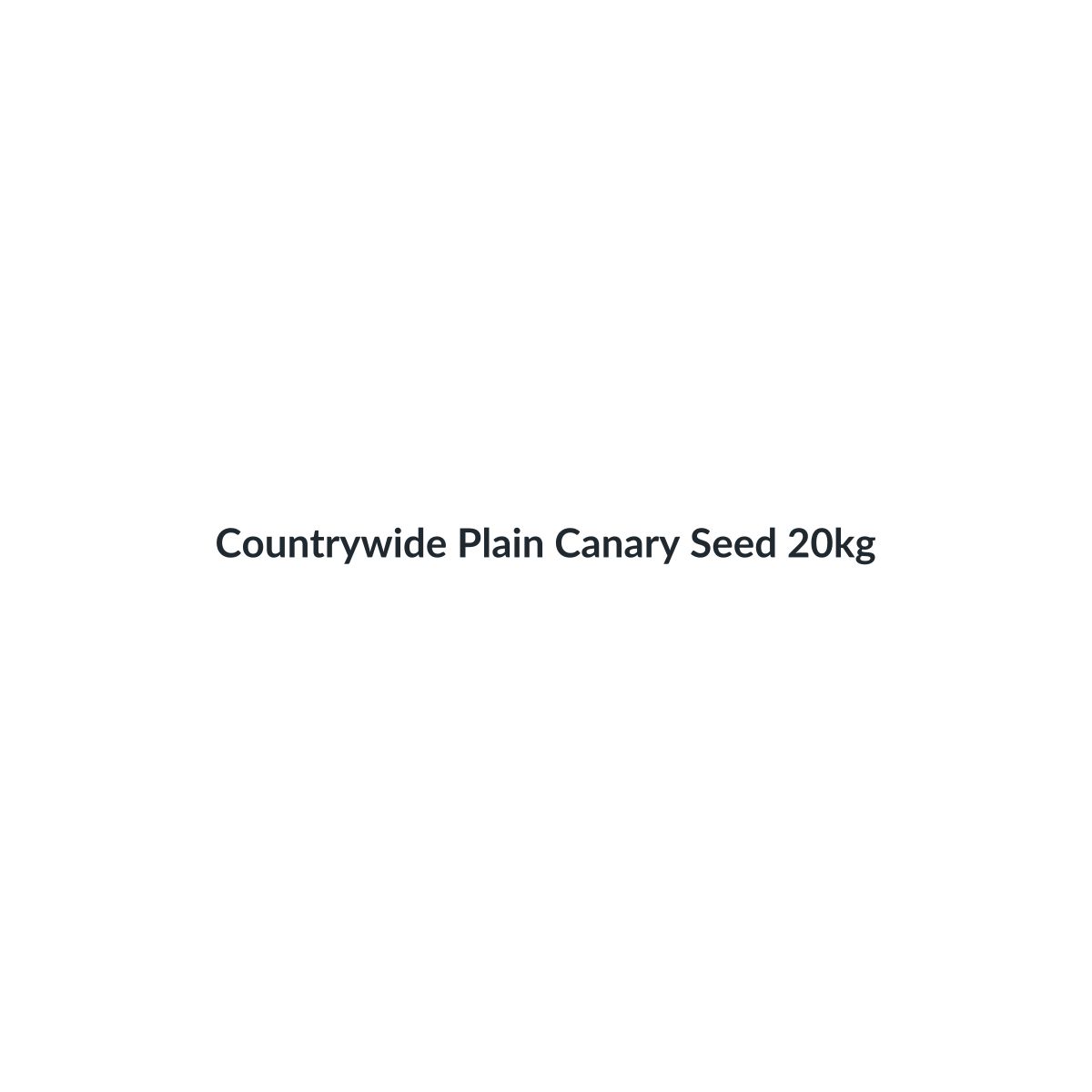 Countrywide Plain Canary Seed 20kg