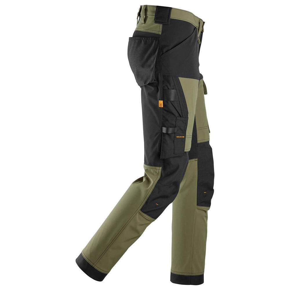 Snickers 6375 AllroundWork 4-way Stretch Trousers Khaki Green