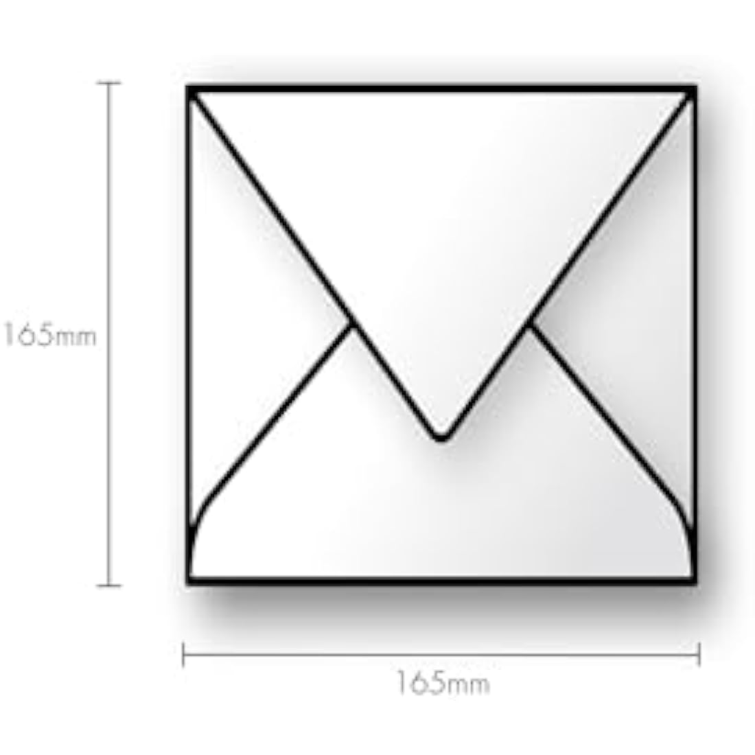 Clairefontaine - Ref 5873C - Pollen Envelopes (Pack of 20) - 165 x 165mm Sized, 120gsm Paper, Gummed Seal, Inkjet & Laser Printer Compatible, Acid Free - Black