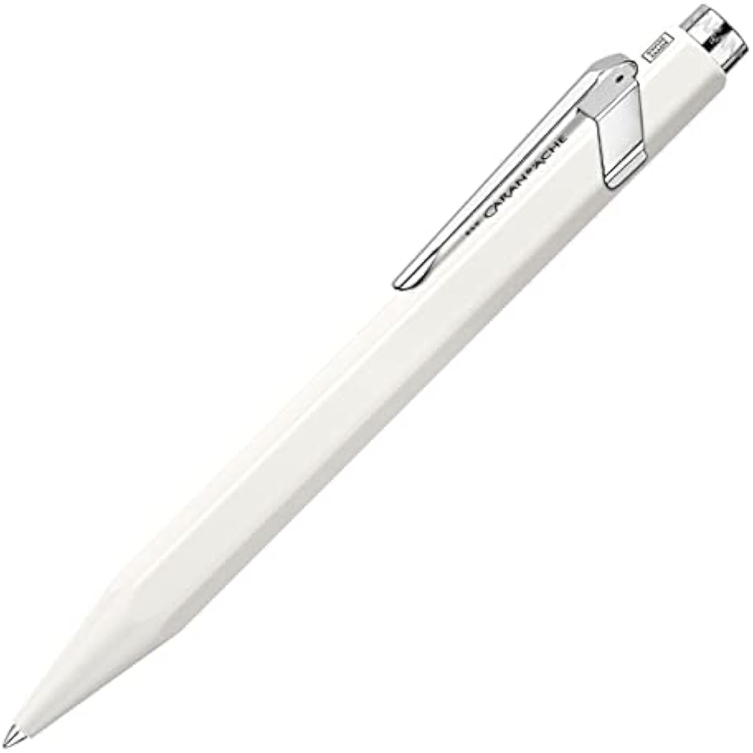 Caran d'Ache 849 Popline 0846.509 Ballpoint Pen with Case Lacquered White M Writing Colour Blue Length 12.5 cm