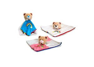 Keel Toys Rainbow Nursery Teddy Baby Comforter Blanket 26cm - Pink