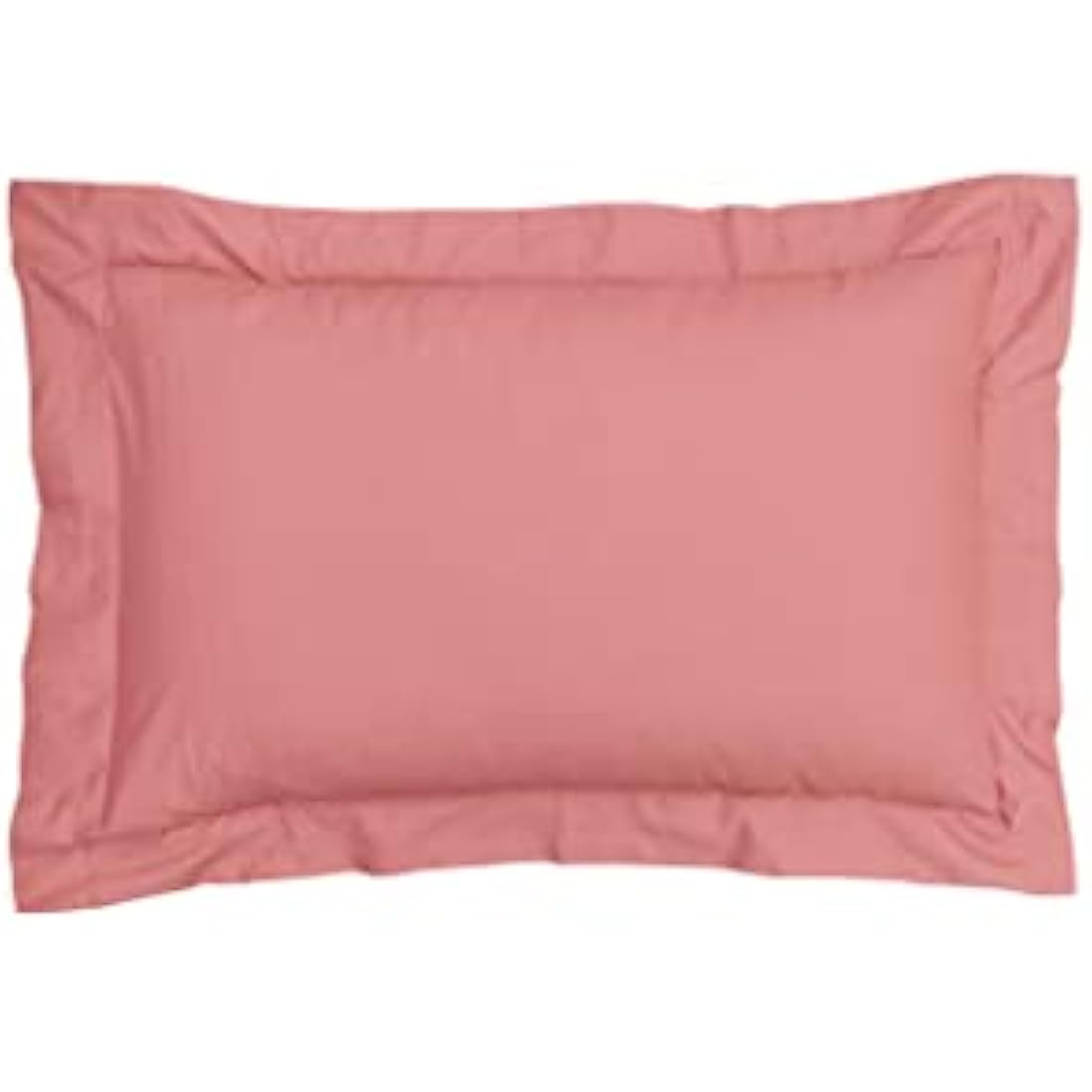 Sleepdown Pillow cases 100% Pure Cotton Pack of Two Oxford Luxury Soft Cosy Pillow Cover Set - Dark Rose - 48 x 74 + 5cm