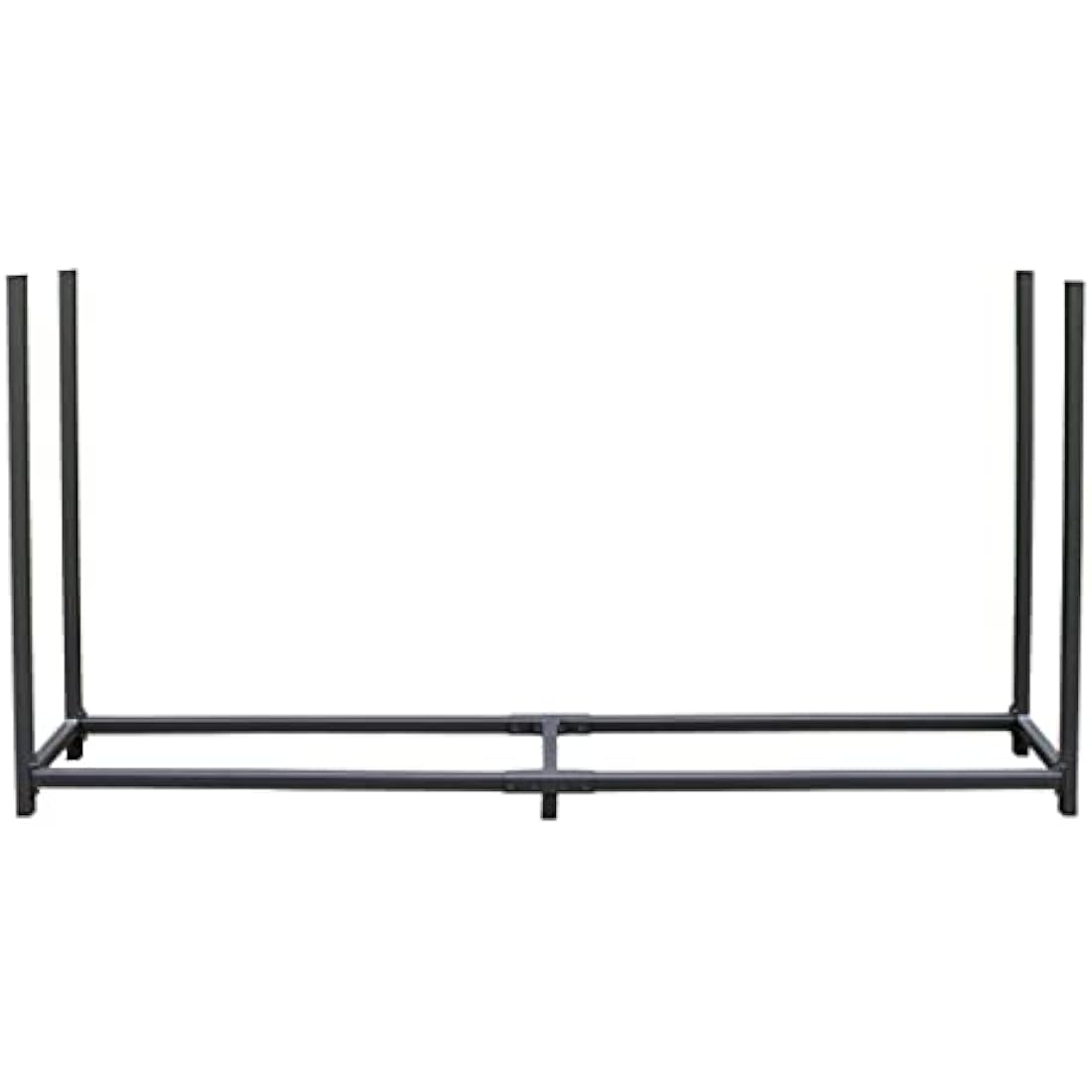QUICK STAR Metal Firewood Rack Anthracite 200 x 25 x 115 cm Garden Firewood Shelter 0,8 m³ / 1 SRM Stacking Aid Outdoor with Weather Protection Gray