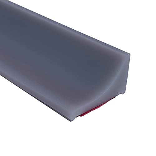 Esufeir 78"/2M Grey Wet Room Floor Barrier, Silicone Shower Door Threshold Water Dam,Worktop Edging Water Retaining Seal Strip,Self-Adhesive Water