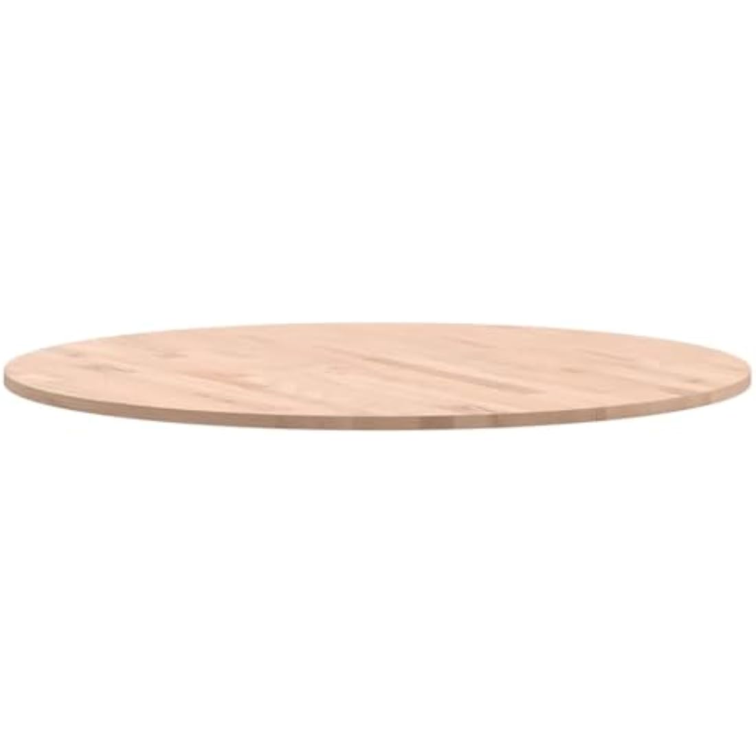 vidaXL Solid Beech Wood Round Table Top - Natural Durable Coffee Table Replacement, Easy to Clean, Unique Grain Pattern, 80cm Diameter.