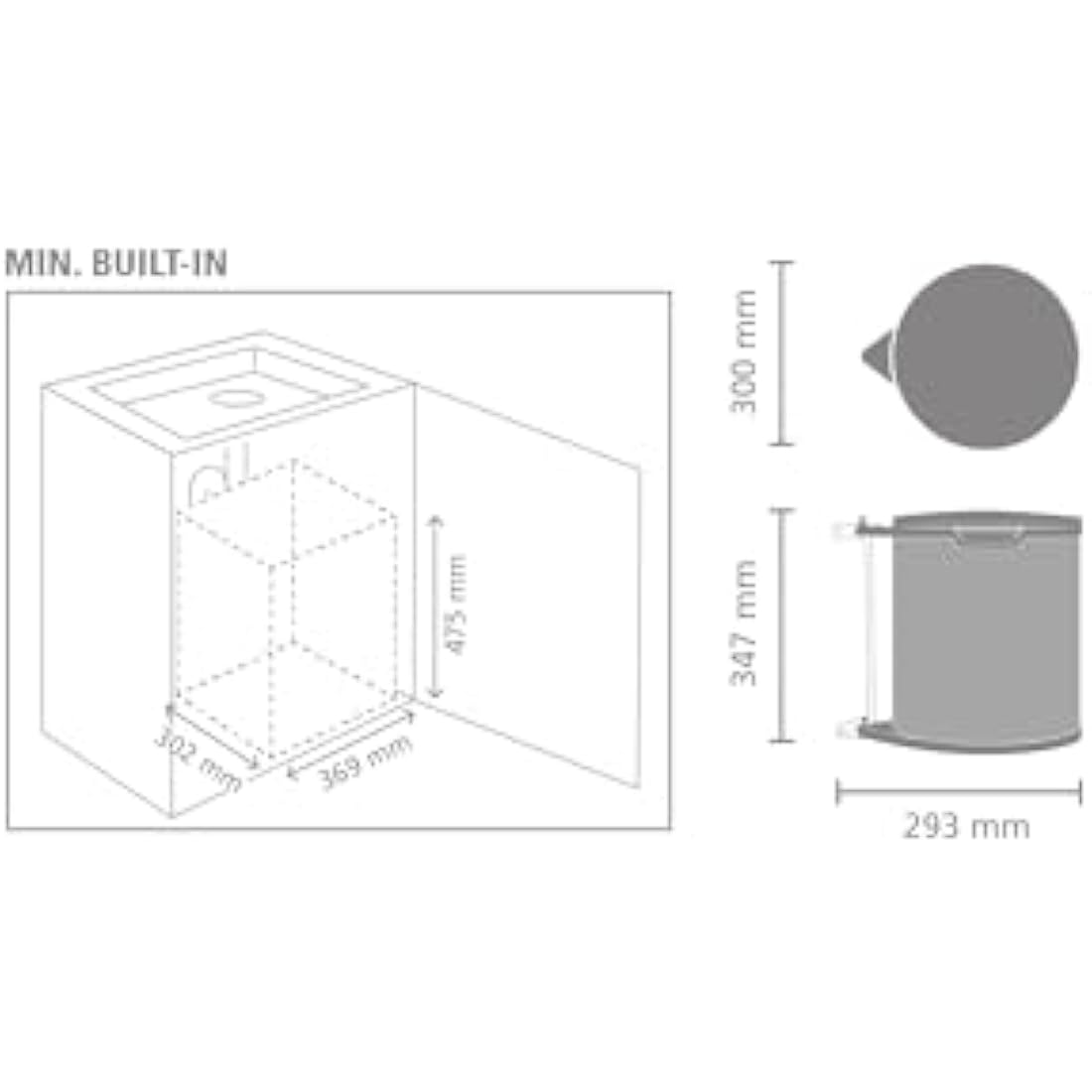 Brabantia PerfectFit Bin Liners (Size H/50-60 Litre) Thick Plastic Trash Bags with Tie Tape Drawstring Handles (40 Bags)