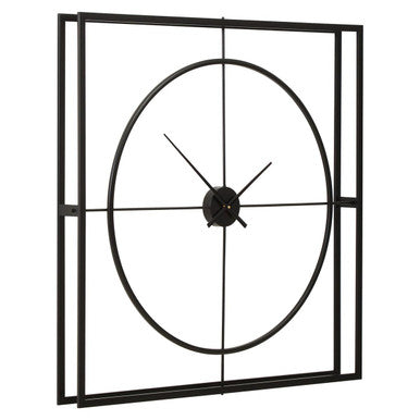 105cm Dia Black Finish Wall Clock | Trinity